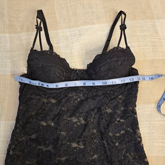 y2k Rampage Sheer Black Lace Bustier Tank Top - Picture 8 of 13